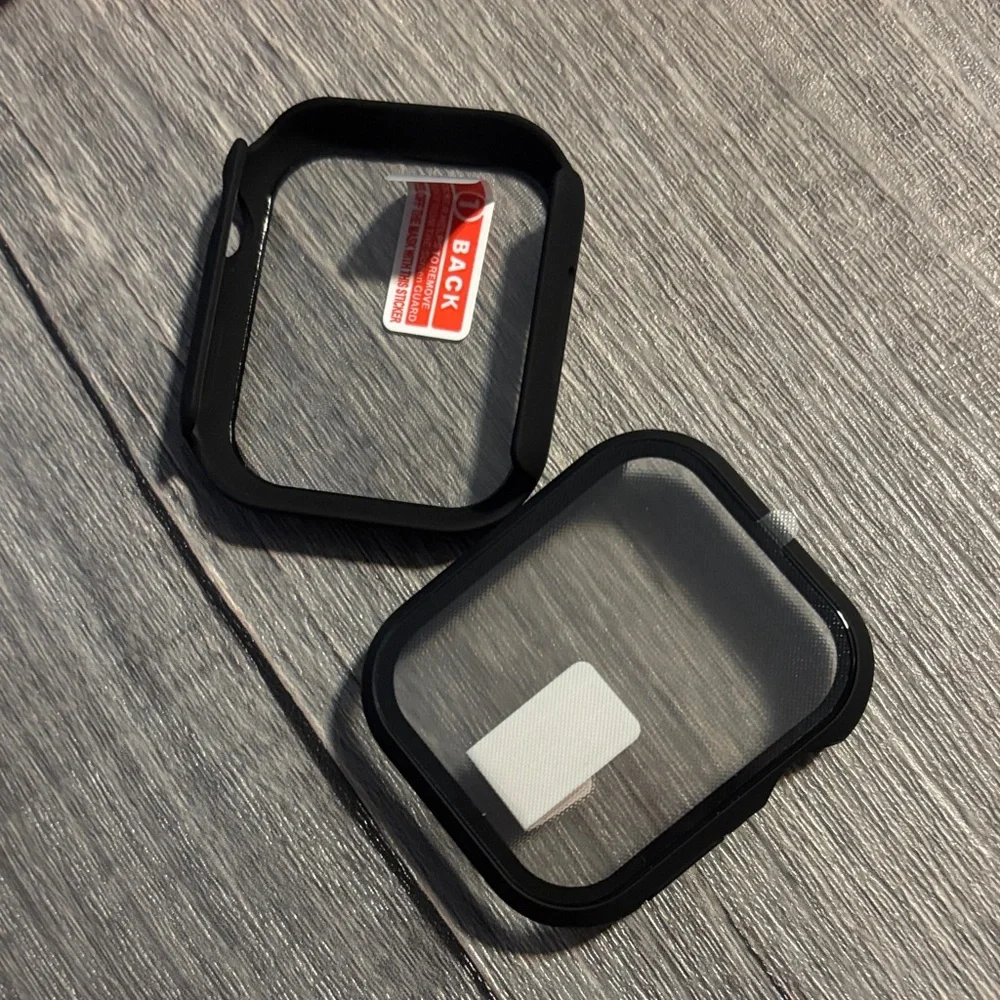 TWO-PACK Black Hard Case for Apple Watch Series 9/8/7 45mm
